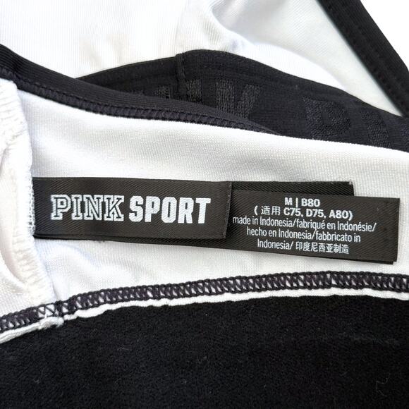 Victoria’s Secret PINK White Ultimate Lightly Lined Workout Sports Bra - Medium - Picture 4 of 5
